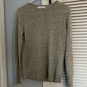Everlane Women's Speckled Gray Cashmere Crew Neck Sweater